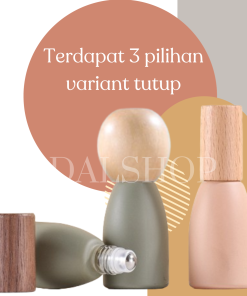 Alternative view of Botol Parfum Kaca Aesthetic Roll On 12Ml Unik Lucu Bottle Travel Premium Dengan Tutup Kayu