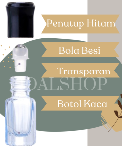 Botol Parfum Roll On Mini Transparan Warna Warni Bottle Kaca Kosong Isi Ulang Refill Size 3ml - Gambar 6