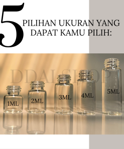 Botol Kosong Essens Cairan Serum Skincare Oil Medis Bottle Kaca Transparan Size 1ml 2ml 3ml 4ml 5ml - Gambar 7