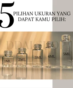 Alternative view of Botol Kosong Essens Cairan Serum Skincare Oil Medis Bottle Kaca Transparan Size 1ml 2ml 3ml 4ml 5ml
