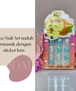 Nail Art Kuku Palsu Fake Tahan Lama Include Lem Gel Stiker Mainan Anak-anak - Gambar 3