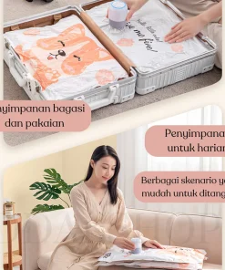 Alternative view of Vacum Baju Portable Mesin Vacuum Bag Travelling Vakum Pakaian Electric Listrik 220V 40W