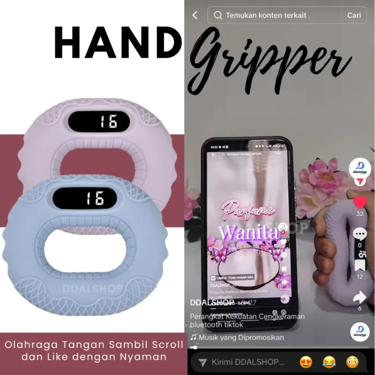 Handgrip Perangkat Alat Olahraga Kekuatan Cengkraman Bluetooth Grip Trainer dapat Mengontrol Kamera Video Scrolling