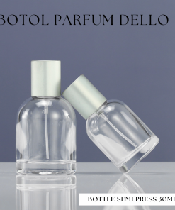 Botol Kosong Parfum Refil Spray Semi Press Parfume Bottle Travel Bahan Kaca Tebal Tutup Alumunium Size 30ml