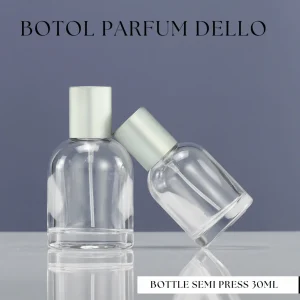 Botol Kosong Parfum Refil Spray Semi Press Parfume Bottle Travel Bahan Kaca Tebal Tutup Alumunium Size 30ml