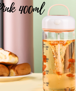 Botol Minum Portable Shaker Bottle Pengaduk Otomatis Botle Gym Protein Shake Anti Tumpah - Gambar 12