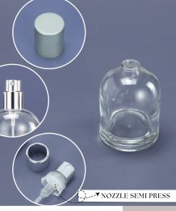 Alternative view of Botol Kosong Parfum Refil Spray Semi Press Parfume Bottle Travel Bahan Kaca Tebal Tutup Alumunium Size 30ml