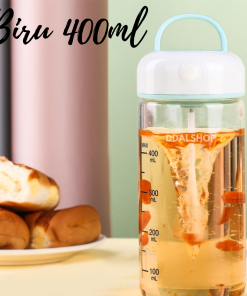 Botol Minum Portable Shaker Bottle Pengaduk Otomatis Botle Gym Protein Shake Anti Tumpah - Gambar 11