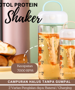 Botol Minum Portable Shaker Bottle Pengaduk Otomatis Botle Gym Protein Shake Anti Tumpah