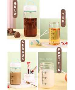 Botol Minum Portable Shaker Bottle Pengaduk Otomatis Botle Gym Protein Shake Anti Tumpah Free Kable - Gambar 6