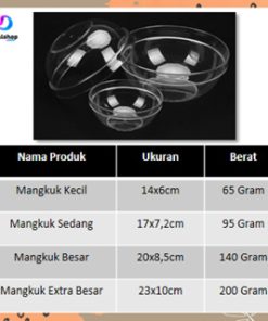 Mangkok Plastik Wadah Tempat Salad Buah Mangkuk Estetik Bahan Akrilik Bening Bowl Cup Dessert - Gambar 2