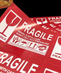 Stiker Label Fragile Pelindung Pengamanan Paket Fragil Sticker Tempel Ukuran 150*90MM 130* 70MM - Gambar 6