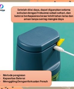 Blender Portable USB Mini Chopper Penggiling Daging Bumbu 3 Mata Pisau Baja Tahan Karat - Gambar 3