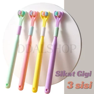 Sikat Gigi Anak Dewasa 2 In 1 Toothbrush Dental Care Pembersih Gigi Travel Portable Silikon Lembut
