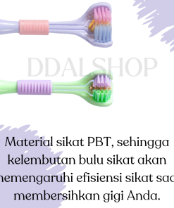 Sikat Gigi Anak Dewasa 2 In 1 Toothbrush Dental Care Pembersih Gigi Travel Portable Silikon Lembut - Gambar 7