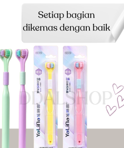 Sikat Gigi Anak Dewasa 2 In 1 Toothbrush Dental Care Pembersih Gigi Travel Portable Silikon Lembut - Gambar 3