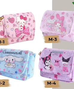 Alternative view of Tas Slempang Anak Perempuan Bag Selempang Resleting Jinjing Karakter Sanrio Kuromi Cinnamoroll Hello Kitty Melody Bahan PU