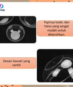 Mangkok Plastik Wadah Tempat Salad Buah Mangkuk Estetik Bahan Akrilik Bening Bowl Cup Dessert - Gambar 6