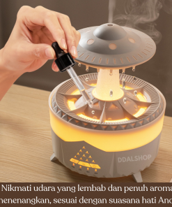 Humidifier Aromaterapi Menjaga Kelembapan Udara Ruangan Kamar Mesin Aromatherapy Dengan Lampu LED Incl Remote Control - Gambar 4