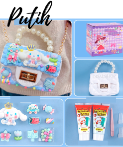 Tas Anak Perempuan Slingbag Mini Karakter Sanrio Kuromi Bag Pesta DIY Unik Lucu - Gambar 7