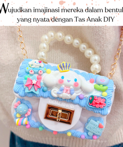 Tas Anak Perempuan Slingbag Mini Karakter Sanrio Kuromi Bag Pesta DIY Unik Lucu - Gambar 5