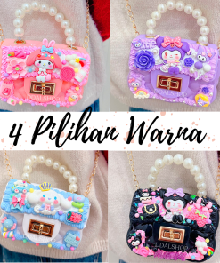 Alternative view of Tas Anak Perempuan Slingbag Mini Karakter Sanrio Kuromi Bag Pesta DIY Unik Lucu