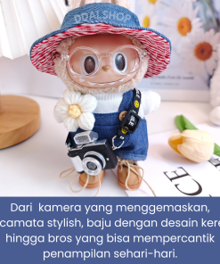 Aksesoris Boneka Viral Pernak Pernik Labubu Baju Celana Kacamata Topi Tas Sepatu - Gambar 3
