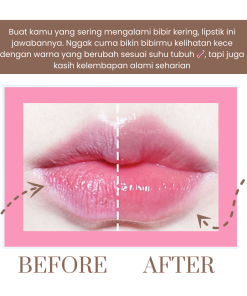 Alternative view of Lipstick Glossy Warna Ph Bibir Kering Dan Pecah-Pecah Lip Balm Pelembab Alami Lipstik Mirsist