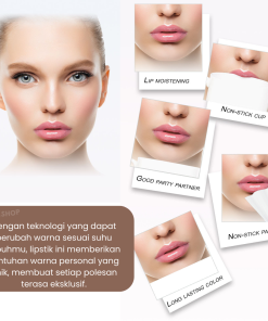 Lipstick Glossy Warna Ph Bibir Kering Dan Pecah-Pecah Lip Balm Pelembab Alami Lipstik Mirsist - Gambar 3