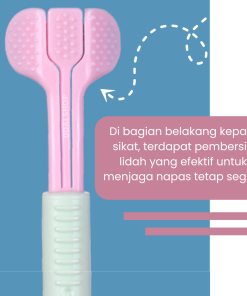 Sikat Gigi Anak Dewasa 2 In 1 Toothbrush Dental Care Pembersih Gigi Travel Portable Silikon Lembut - Gambar 5