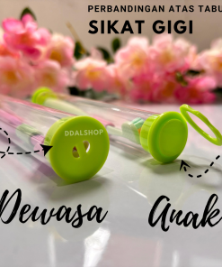 Sikat Gigi Anak Dewasa 2 In 1 Toothbrush Dental Care Pembersih Gigi Travel Portable Silikon Lembut - Gambar 6