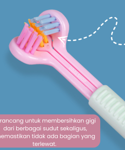 Sikat Gigi Anak Dewasa 2 In 1 Toothbrush Dental Care Pembersih Gigi Travel Portable Silikon Lembut - Gambar 3