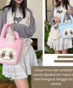 Tas Selempang Wanita Bag Anak Anak Remaja Cewek Kekinian Karakter Labubu Gaya Korean Style - Gambar 6