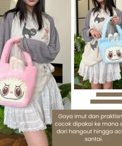 Alternative view of Tas Selempang Wanita Bag Anak Anak Remaja Cewek Kekinian Karakter Labubu Gaya Korean Style