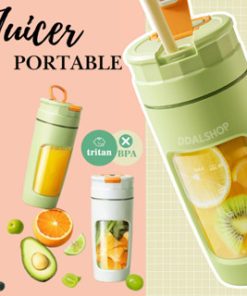 Blender Portable Juicer Buah Tumbler Travelling Blander 4 Mata Pisau Bahan Tritan Bpa Free Kapasitas 600Ml