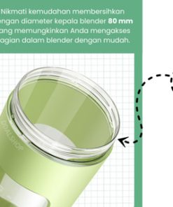 Blender Portable Juicer Buah Tumbler Travelling Blander 4 Mata Pisau Bahan Tritan Bpa Free Kapasitas 600Ml - Gambar 5