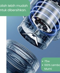 Blender Portable Juicer Buah Tumbler Travelling Blander 4 Mata Pisau Bahan Tritan Bpa Free Kapasitas 600Ml - Gambar 6