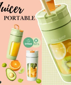 Blender Portable Juicer Buah Tumbler Travelling Blander 4 Mata Pisau Bahan Tritan Bpa Free Kapasitas 600Ml