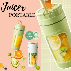 Blender Portable Juicer Buah Tumbler Travelling Blander 4 Mata Pisau Bahan Tritan Bpa Free Kapasitas 600Ml