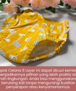 Popok celana Kain 6 LayersMotif Kartun Dapat Dicuci Untuk Toilet Training - Gambar 6