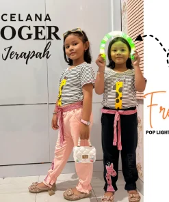 Celana Jogger Anak Perempuan Import Bahan 100% Katun Berkualitas Usia 2-8 tahun