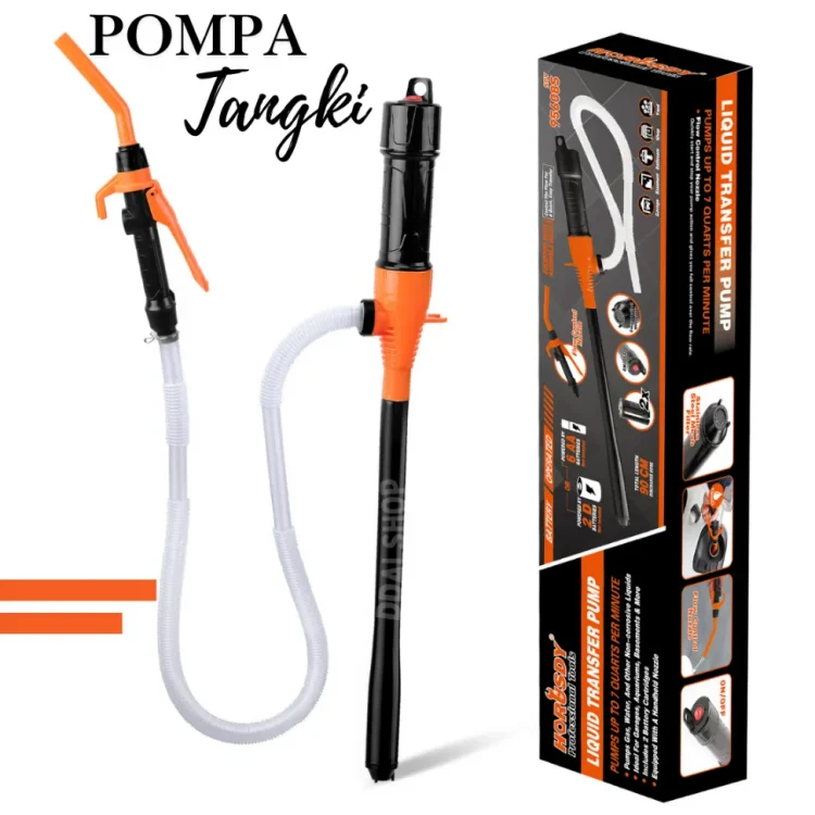 Pompa Bensin Elektrik Selang Multifungsi untuk Cairan Air & Bensin dengan Tekanan Tinggi, Daya Hisap Kuat, Anti Tumpah