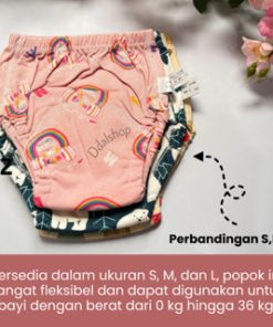 Popok celana Kain 6 LayersMotif Kartun Dapat Dicuci Untuk Toilet Training - Gambar 4