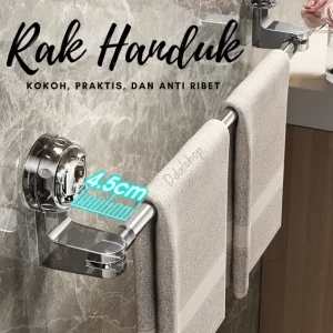 Rak Kamar Mandi Tempel Tembok Gantungan Aesthetic Gantung Baju Handuk Stainless Estetik 30-130cm