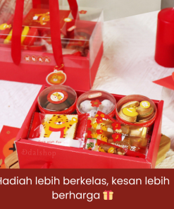 HardBox Aesthetic Box Gift Serbaguna Hampers Hari Raya Kotak Kemasan Tutup Mika Dengan Tali Pita - Gambar 5