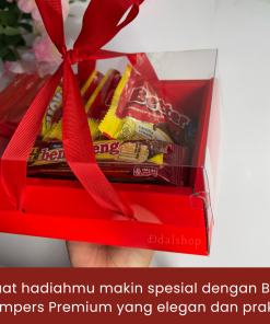 HardBox Aesthetic Box Gift Serbaguna Hampers Hari Raya Kotak Kemasan Tutup Mika Dengan Tali Pita - Gambar 6