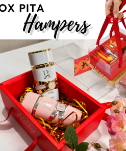 HardBox Aesthetic Box Gift Serbaguna Hampers Hari Raya Kotak Kemasan Tutup Mika Dengan Tali Pita