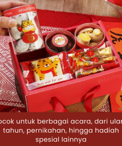 HardBox Aesthetic Box Gift Serbaguna Hampers Hari Raya Kotak Kemasan Tutup Mika Dengan Tali Pita - Gambar 4
