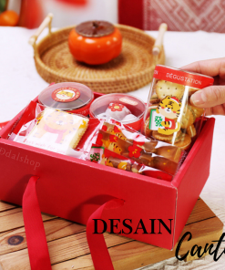 HardBox Aesthetic Box Gift Serbaguna Hampers Hari Raya Kotak Kemasan Tutup Mika Dengan Tali Pita - Gambar 3