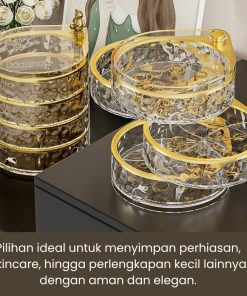 Alternative view of Rak Kosmetik Makeup Storage Box Putar Organizer Tempat Penyimpanan Aksesoris Aesthetic Akrilik